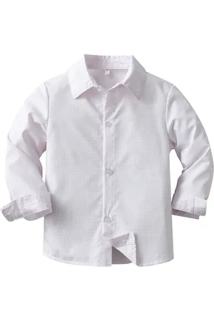 Stylecast Infant Boys White Micro Checked Casual Shirt
