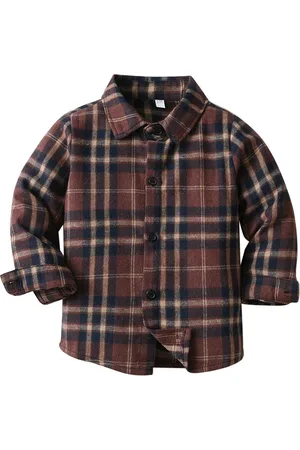 Stylecast Boys Brown Tartan Checked Casual Shirt