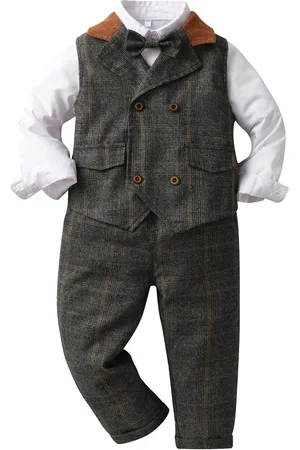 Stylecast Boys Grey Notched Lapel Single Breasted 3 Piece Suit
