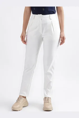 ICONIC Women Mid-Rise Pleated Trousers