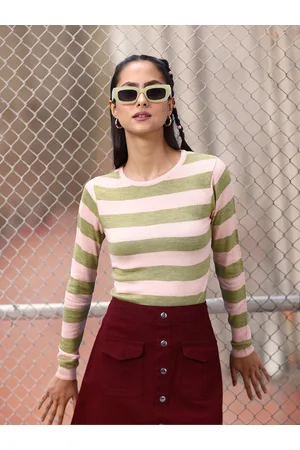DressBerry Women Striped Acrylic Pullover