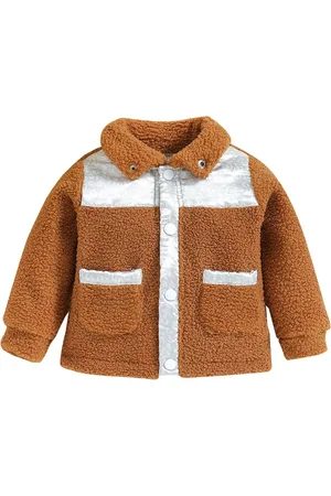 Stylecast Boys Brown Insulator Outdoor Cotton Open Front Jacket