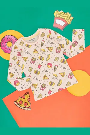 Pantaloons Girls Conversational Printed Cotton T-Shirt