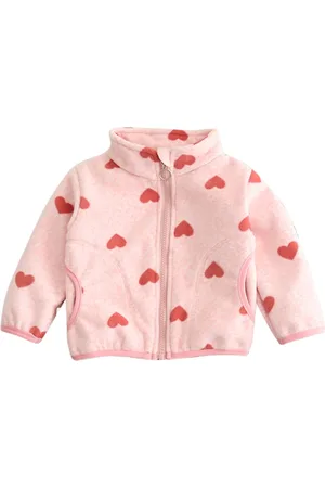 Stylecast Girls Pink Conversational Printed Mock Collar Insulator Tailored Jacket