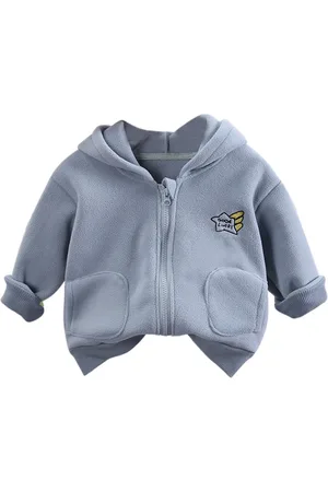 Stylecast Boys Grey Hooded Embroidered Detailed Cotton Bomber Jacket