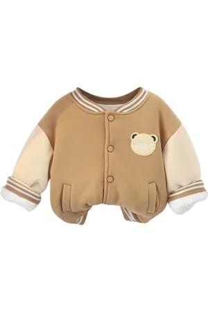 Stylecast Boys Khaki Coloured Stand Collar Insulator Cotton Bomber Jacket