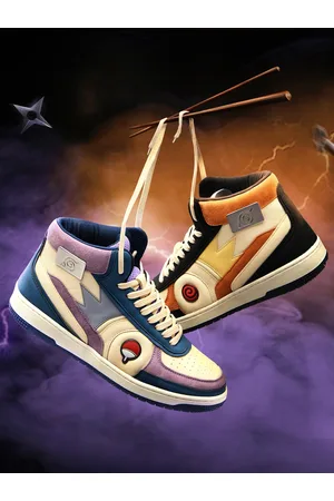 The Souled Store Men Naruto: Split High-Top Colourblocked Lightweight Sneakers