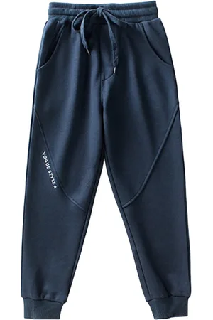 Stylecast Boys Navy Blue Slim Fit Joggers