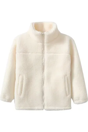 Stylecast Kids White Mock Collar Overcoat
