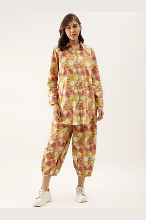 Kalini Floral Printed Pure Cotton Shirt with Trousers