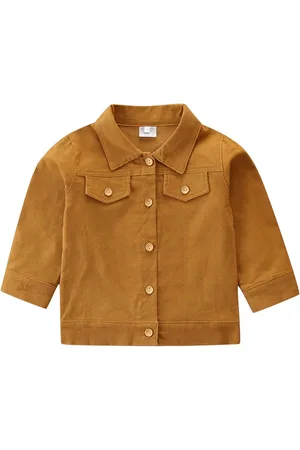 Stylecast Girls Mustard Yellow Spread Collar Tailored Jacket