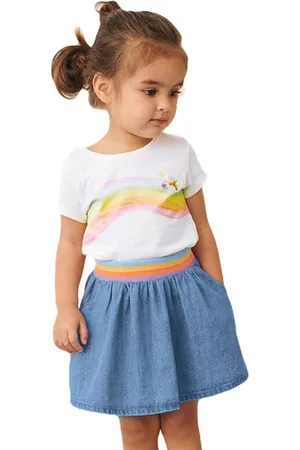 Stylecast Girls Printed Top with Skirt