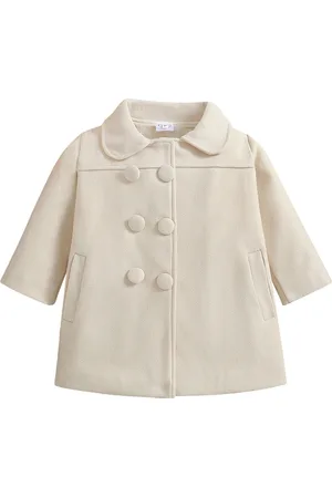 Stylecast Girls Beige Windcheater Spread Collar Cotton Tailored Jacket