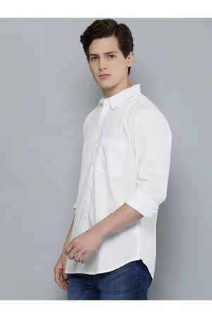 HARVARD Men White Solid Casual Shirt