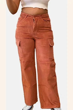 IZF Women Relaxed Straight Fit Cargos Trousers
