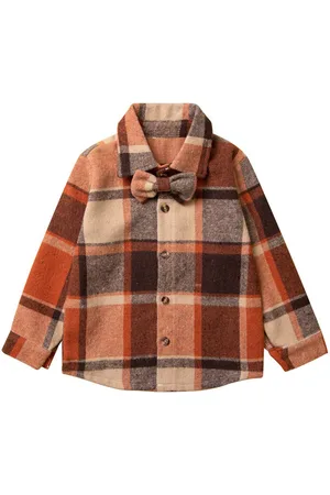 Stylecast Infant Boys Brown Tartan Checked Casual Cotton Shirt