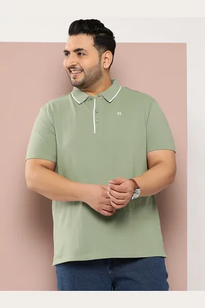 Sztori Men Plus Size Polo Collar Pure Cotton T-shirt