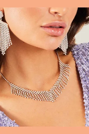 Accessorize Gold-Plated Crystal-Studded Necklace