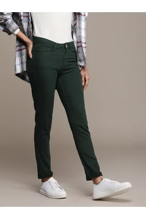 Roadster Women Classic Slim Fit Low-Rise Chinos Trousers