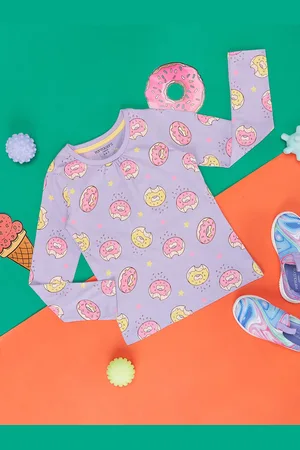 Pantaloons Girls Graphic Printed Long Sleeves Cotton T-shirt