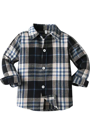 Stylecast Boys Black Tartan Checked Casual Shirt