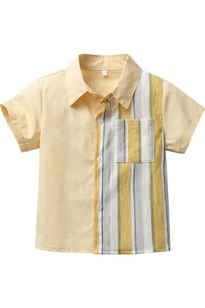 Stylecast Infant Boys Yellow Vertical Striped Casual Shirt