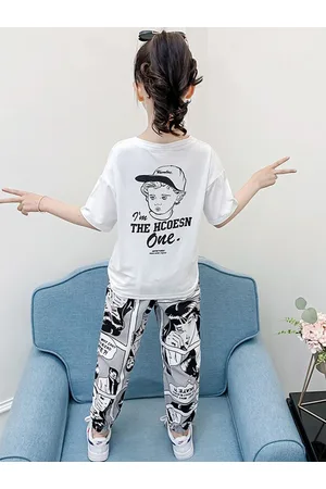 Stylecast Girls White T-shirt with Pyjamas