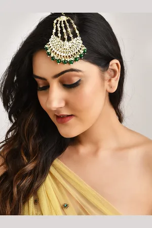 LAIDA Gold-Plated Kundan Jhumar Passa