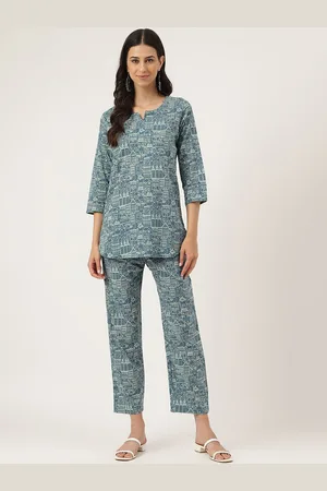 Kalini Printed Pure Cotton Tunic With Trouser