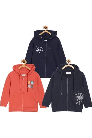 The Mom Store Kids Pack Of 3 Typography Printed Cotton Sweatshirt