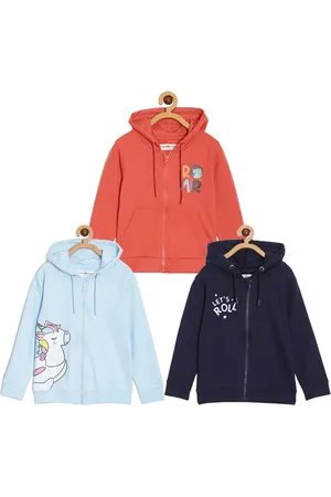 The Mom Store Kids Pack Of 3 Typography Printed Cotton Sweatshirt