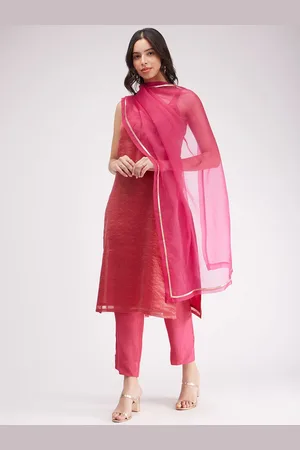 Pink Fort Gotta Patti Organza Dupatta