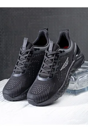 Red Tape Men Black Textile Running Shoes