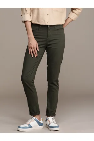 Roadster Women Classic Slim Fit Low-Rise Chinos Trousers