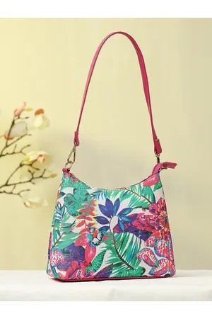 Sangria Floral Printed Shoulder Bag