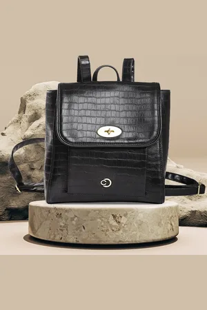 Caprese Women Textured Leather Backpack