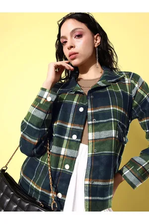 Mast & Harbour Women Checked Longline Tailored Jacket