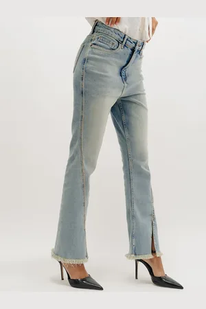 FREAKINS Women Bootcut Heavy Fade Clean Look High-Rise Pure Cotton Jeans
