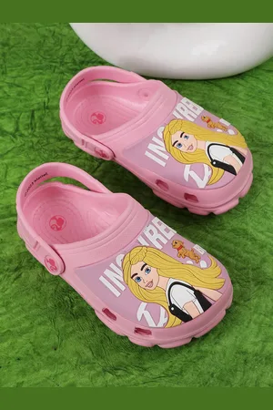 Kidsville Girls Barbie Printed Rubber Clogs