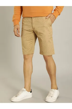 Indian Terrain Men Floral Printed Slim Fit Pure Cotton Shorts