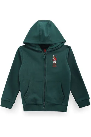 Ralph Lauren Boys Hooded Cotton Front Open Sweatshirt