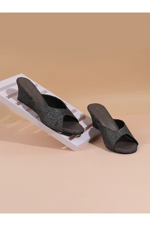 All Things Mochi Women Grey Solid Heels