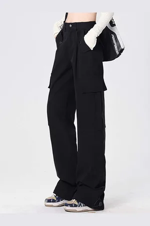 LULU & SKY Women High-Rise Pure Cotton Cargos Trousers