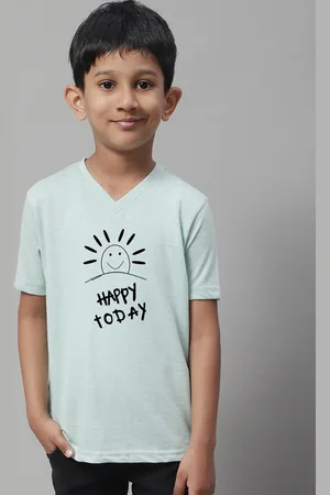 Friskers Boys Typography Printed Pure Cotton T-shirt