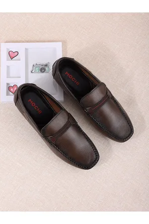 Metro Men Brown Leather Loafers