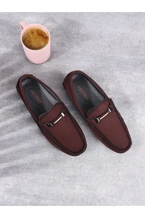 Metro Men Brown Leather Loafers