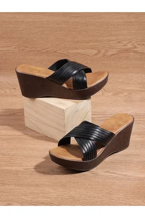 All Things Mochi Black Wedge Heels