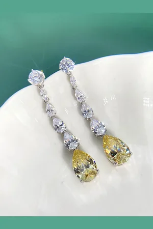 Designs & You Silver-Plated Teardrop Shaped Drop Earrings