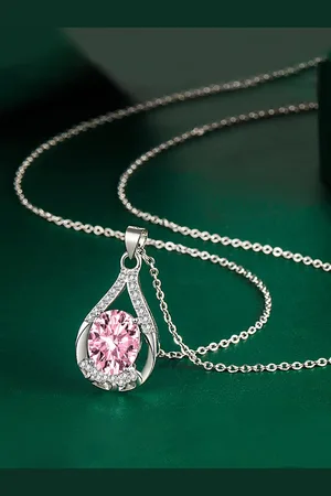 Designs & You Silver Plated Cubic Zirconia Studded Pendant