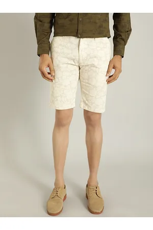 Indian Terrain Men Floral Printed Slim Fit Pure Cotton Shorts